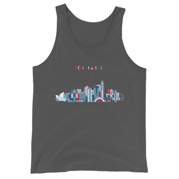 Los Angeles In Red White Blue - Men's Tank Top