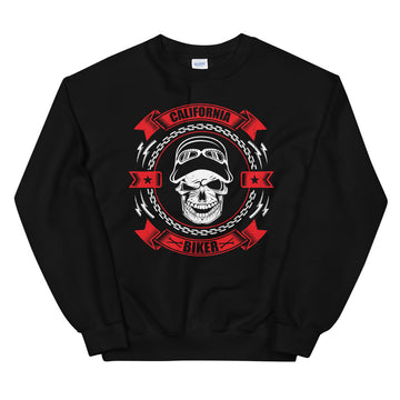 California Biker Skull - Women's Crewneck Sweatshirt