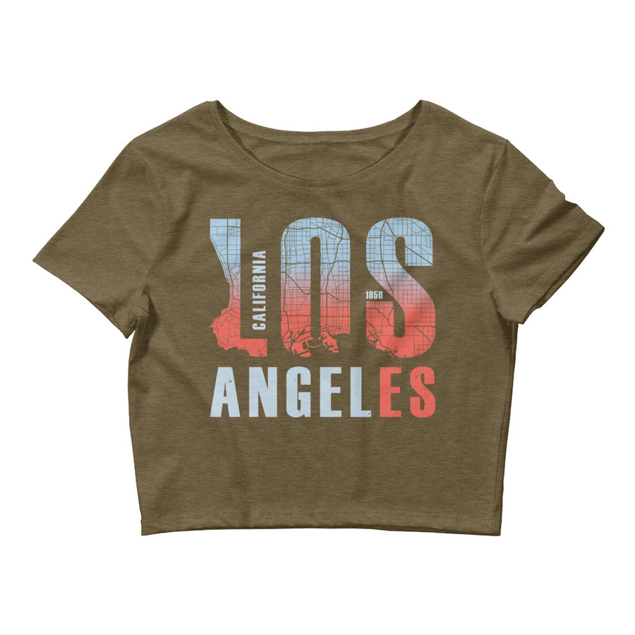 Los Angeles Map Style - Women’s Crop Top