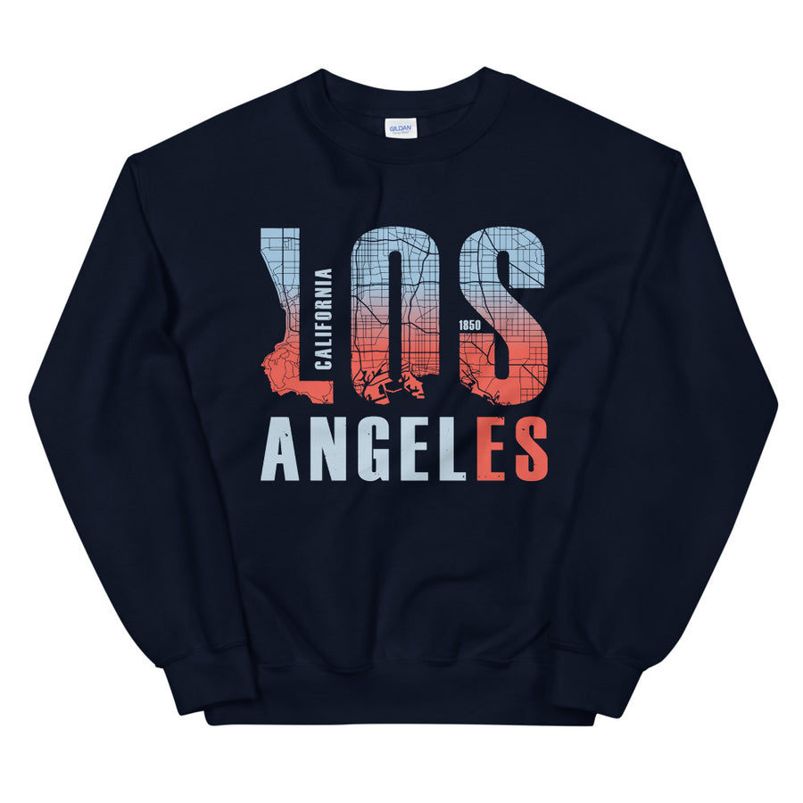 Los Angeles Map Style - Women's Crewneck Sweatshirt