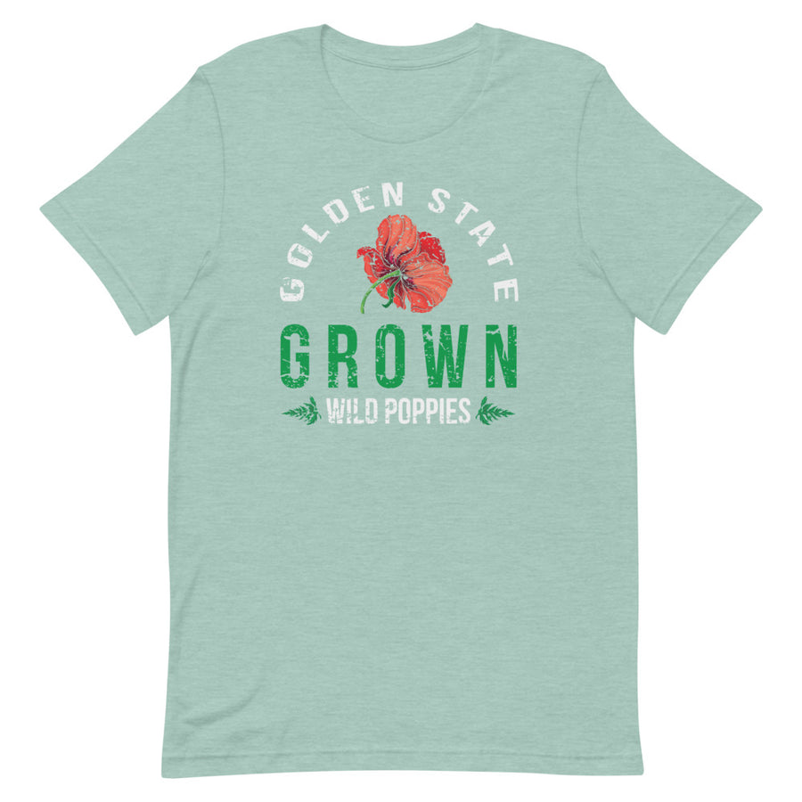 Golden State Grown Wild Poppies - Womens T-Shirt