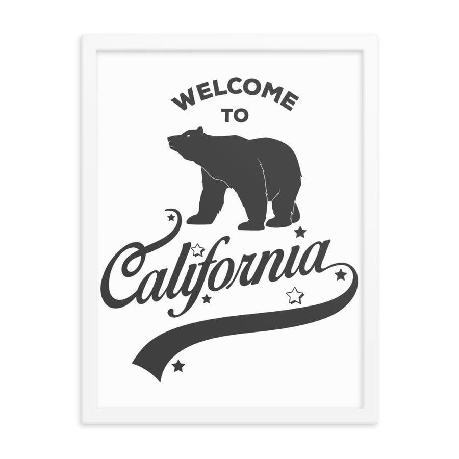 Welcome to California - Framed poster