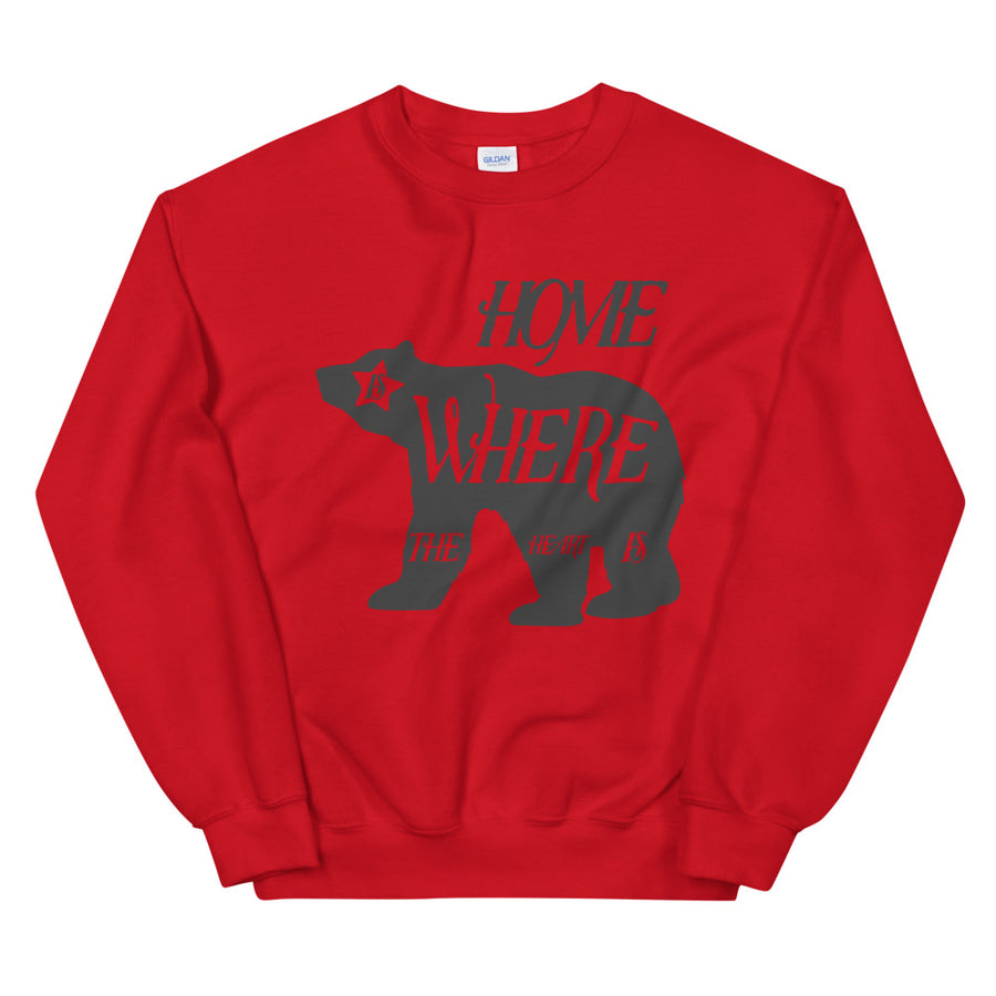 Home Is Where The Heart Is Bear - Men's Crewneck Sweatshirt