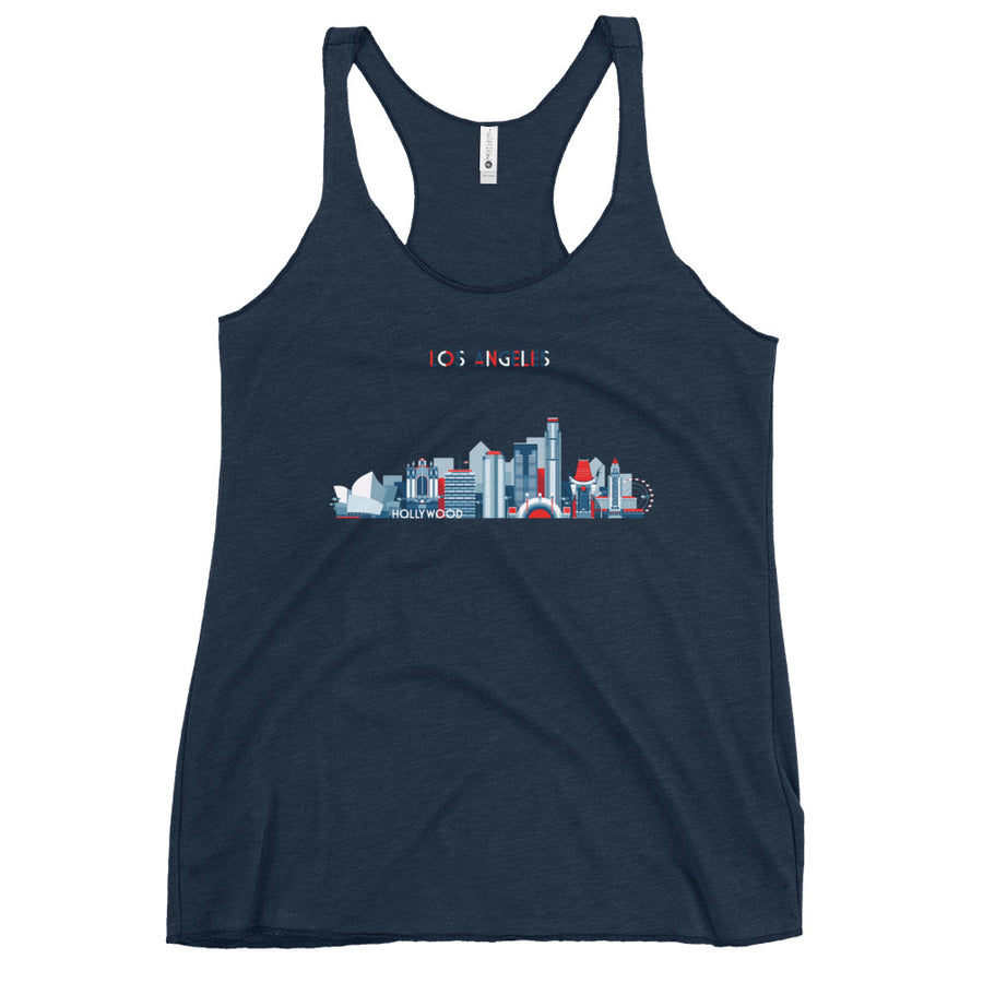 Los Angeles In Red White Blue - Women's Tank Top