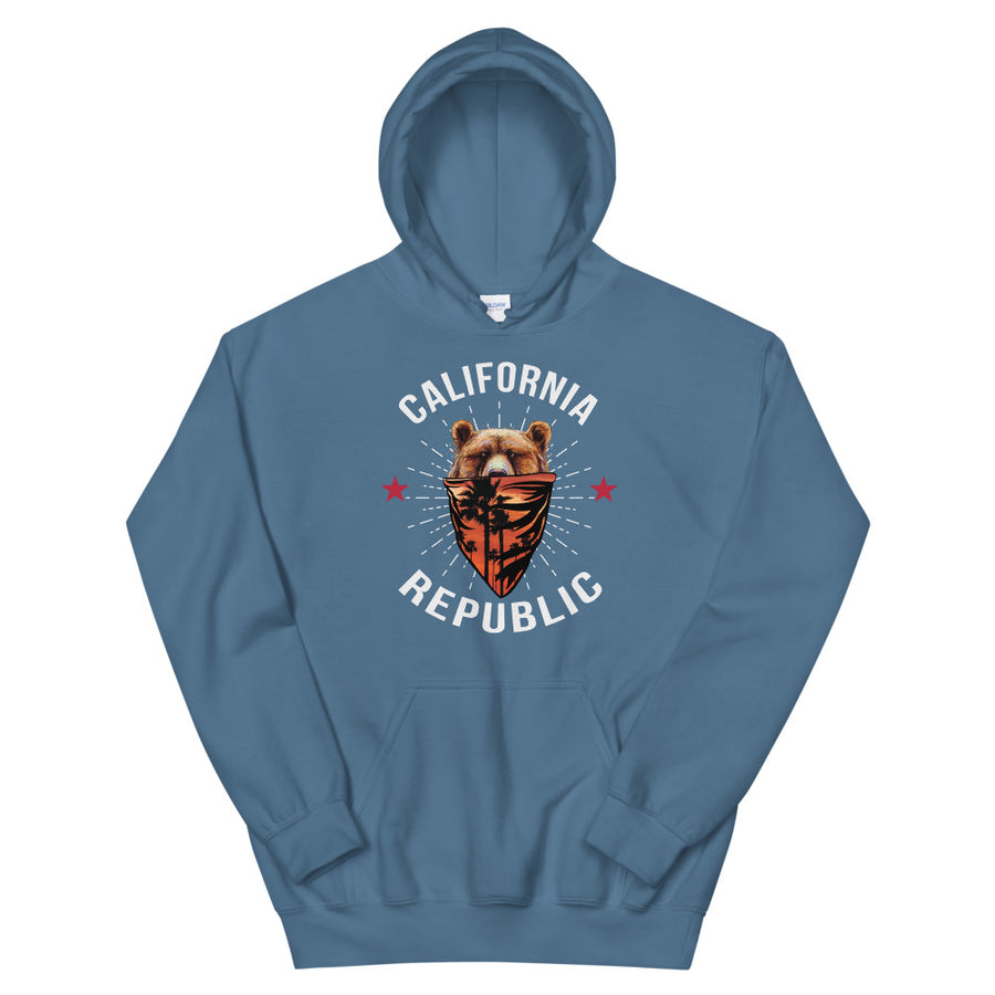 California Republic Bear Bandana - Men's Hoodies