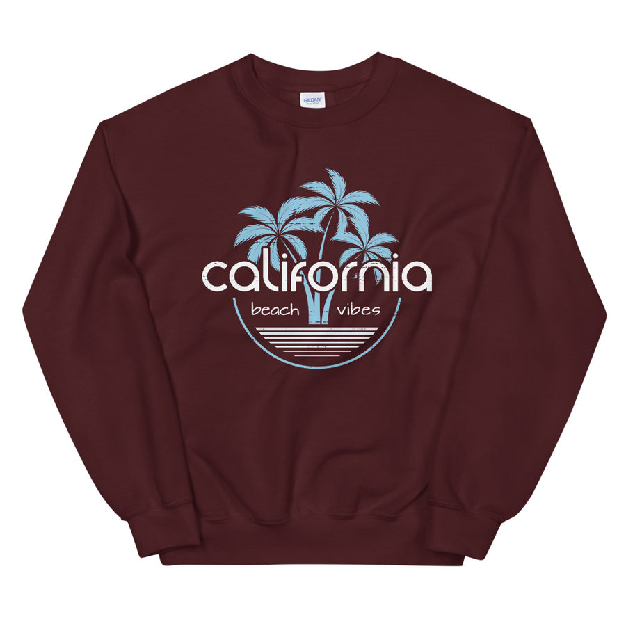 California Beach Vibes - Men's Crewneck Sweatshirt