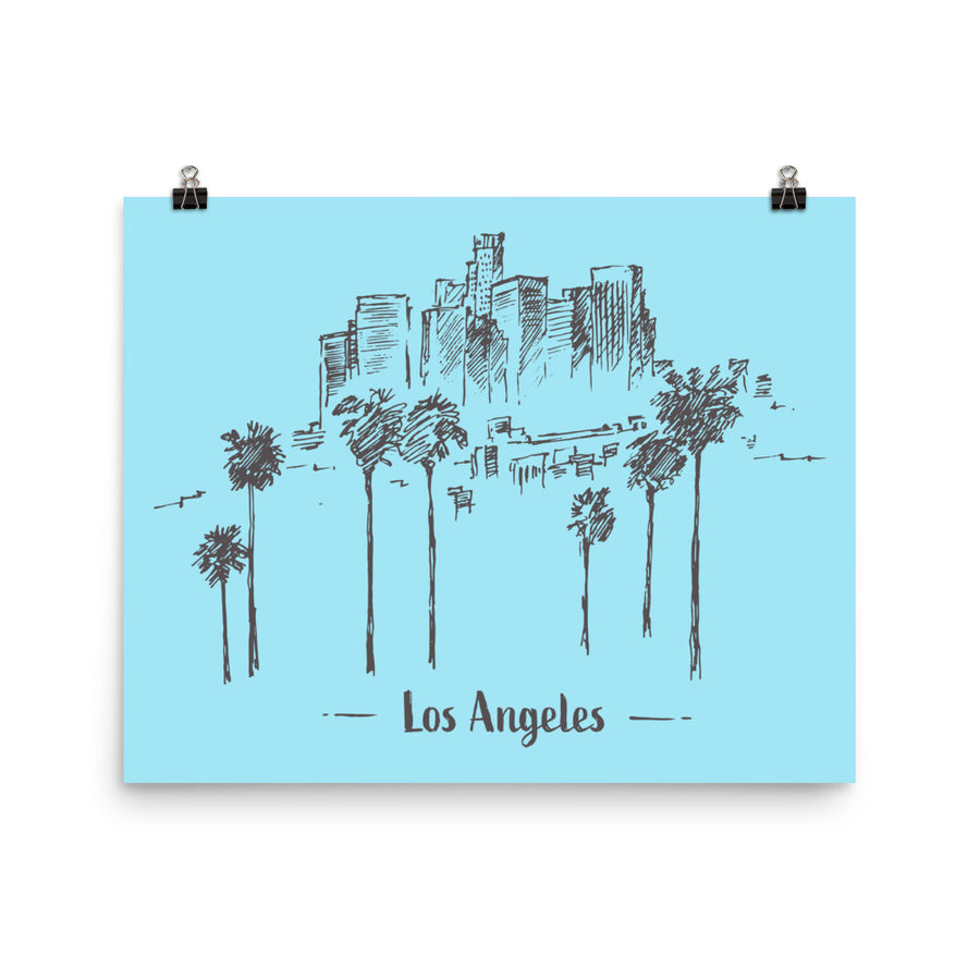 Hand Drawn Los Angeles - Poster