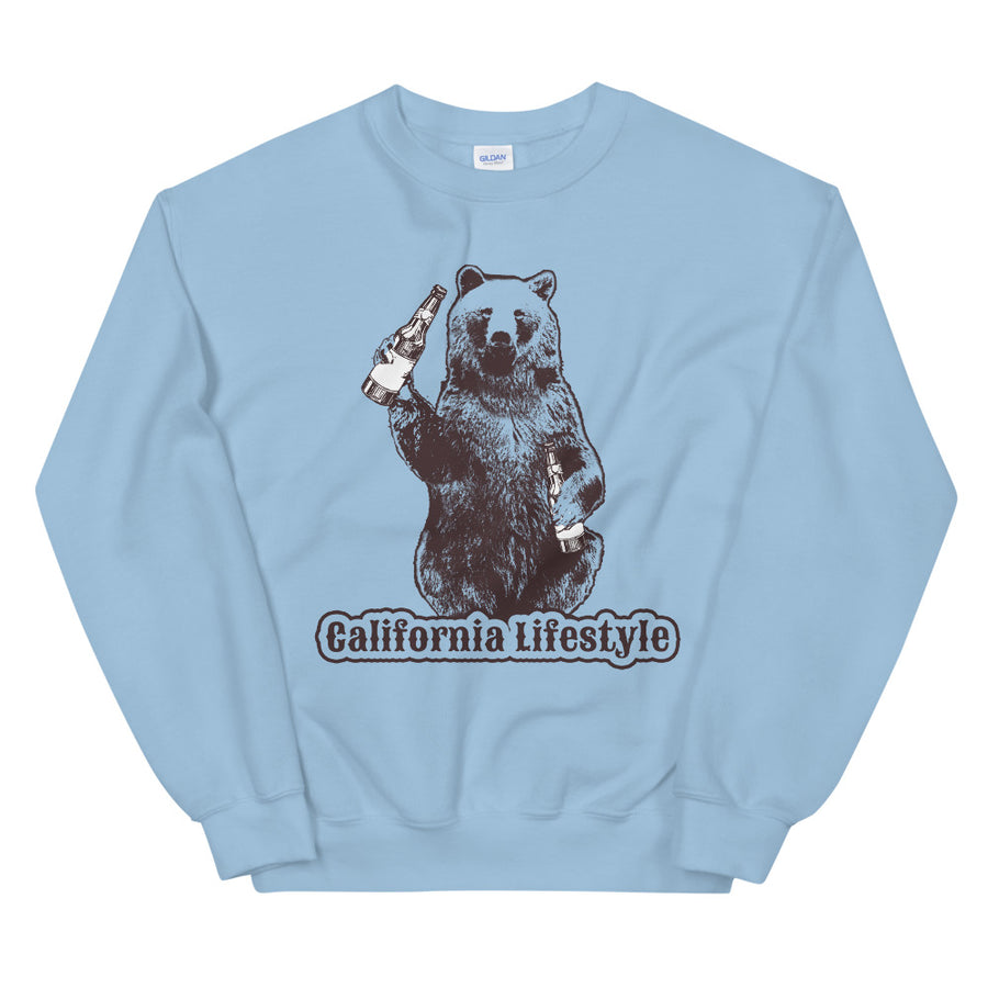 California Lifestyle Beer Bear - Women's Crewneck Sweatshirt