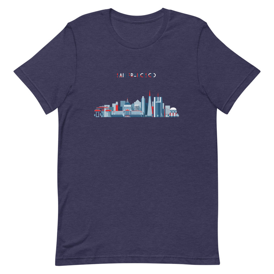 San Francisco In Red White Blue - Men's T-Shirt