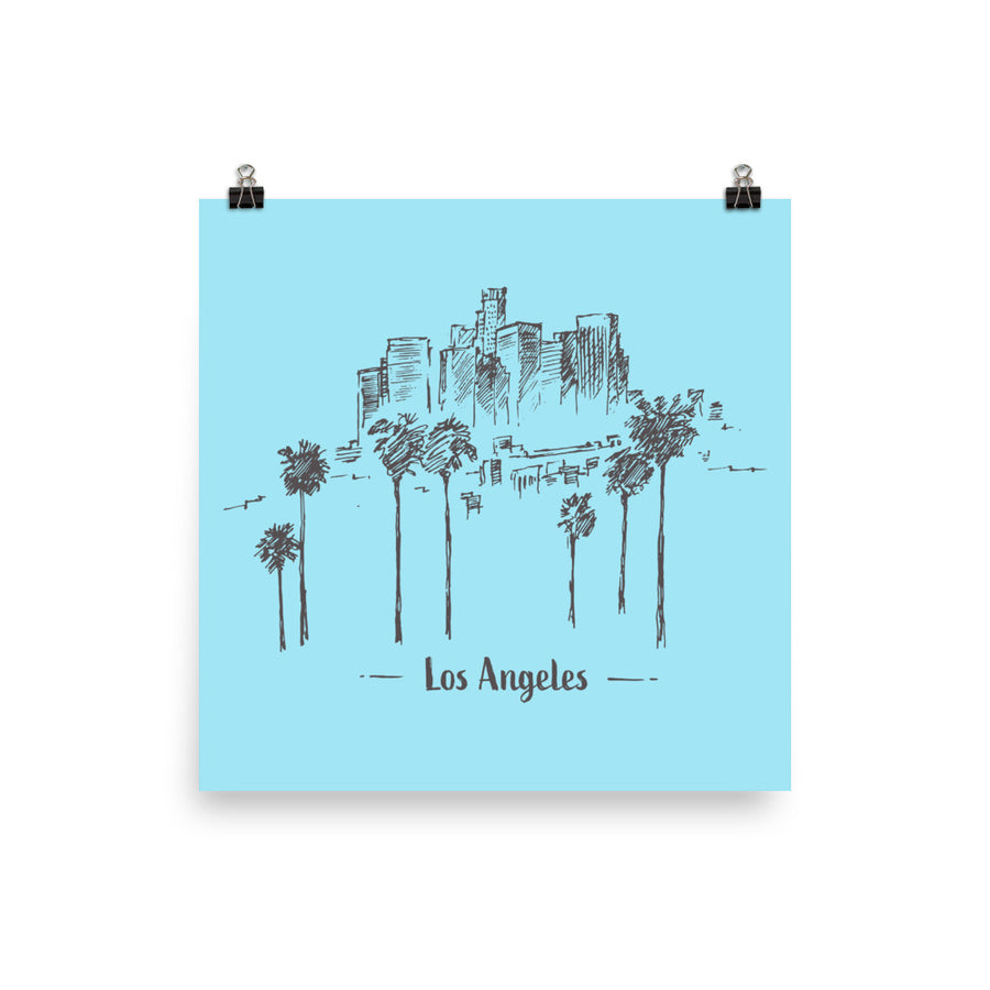 Hand Drawn Los Angeles - Poster