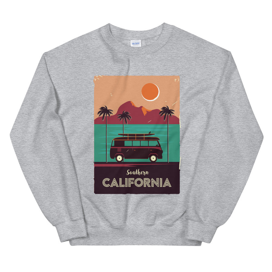 Southern California Beach Van - Men's Crewneck Sweatshirt